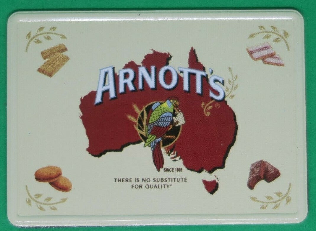 "ARNOTTS " No substitute for Quality Fridge Magnet~ 9x7 cm  Man Cave Collectable