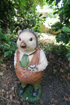 Willow Porcupine Statue With Pocket Watch in Hand Garden Statue lawn Ornament