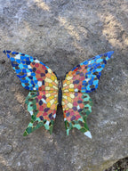 Mosaic Butterfly Statue Garden Hanging Decor 25cm Hand Made