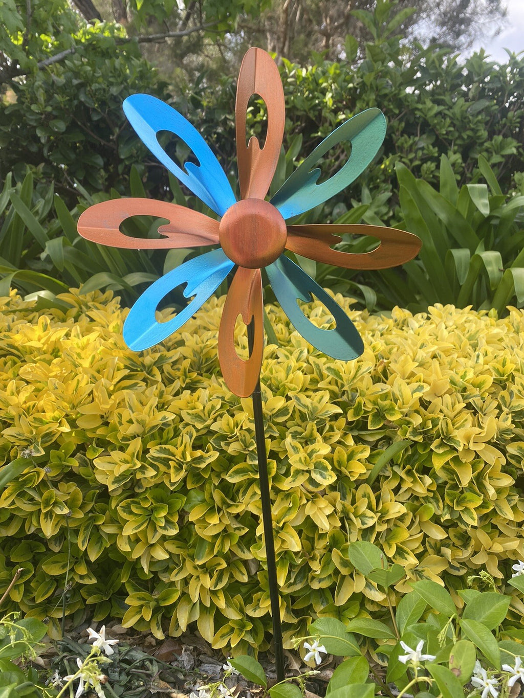 Metal Wind Spinner Garden Stake Outdoor Yard Art Ornament Home Decoration