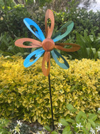 Metal Wind Spinner Garden Stake Outdoor Yard Art Ornament Home Decoration