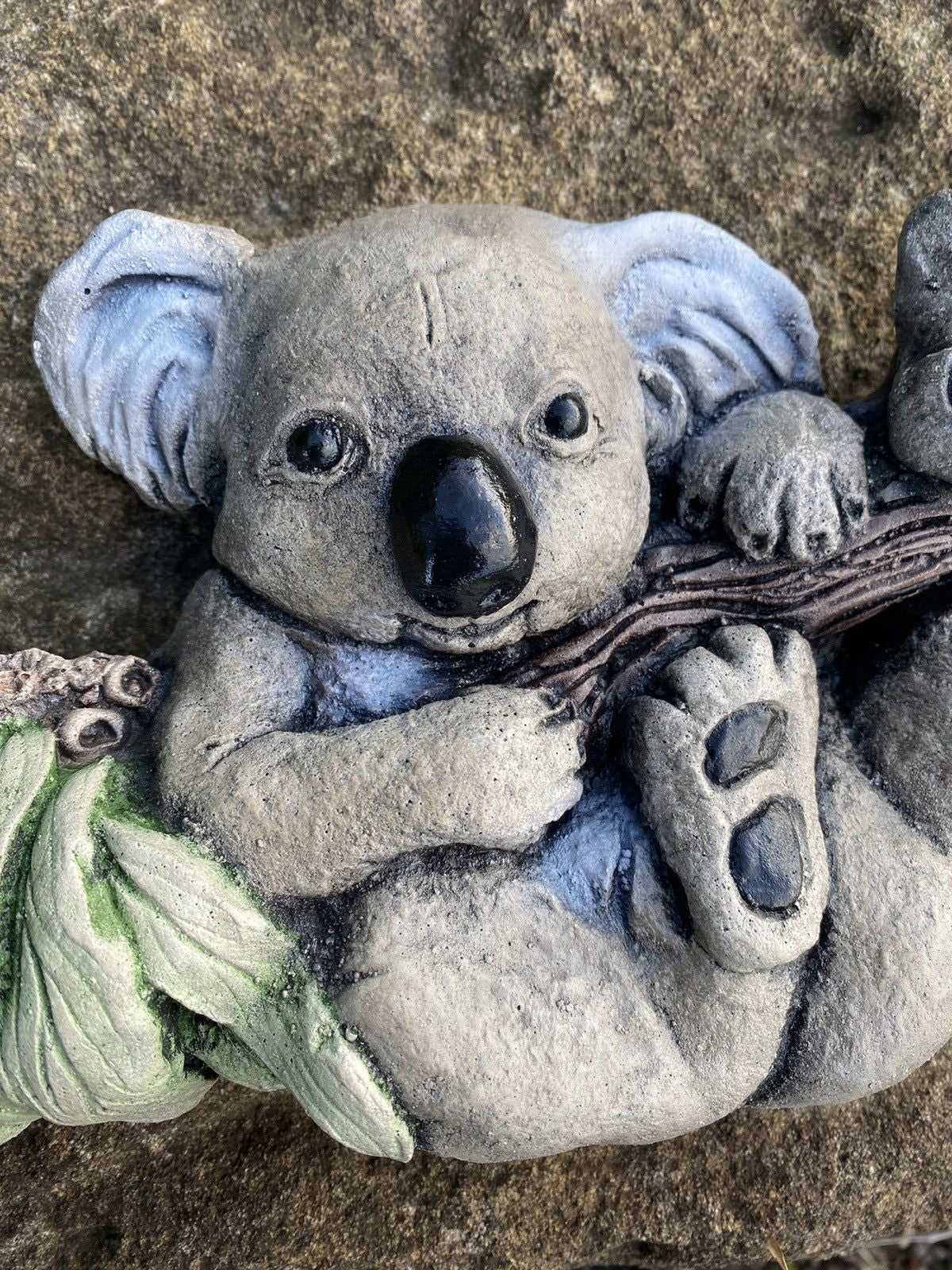 Koala Hanging Wall Plaque Garden Statue Ornament Animal Concrete Australian Made
