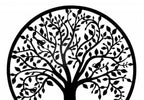 Tree of Life Metal Iron Hanging Wall Art 60cm Round Rustic Sculpture Home Garden