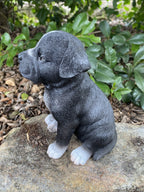 STAFFORDSHIRE -STAFFY PUPPY DOG ANIMAL GARDEN STATUE ORNAMENT FIGURINE SCULPTURE