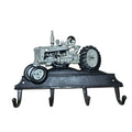 Tractor Cast Iron Key Rack Holder with Grey Tractor  4 Hooks | Rustic Farmhouse