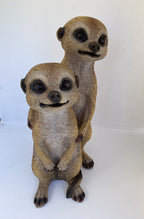 MEERKAT TWINS ANIMAL GARDEN  STATUE ORNAMENT SCULPTURE HOME DECOR