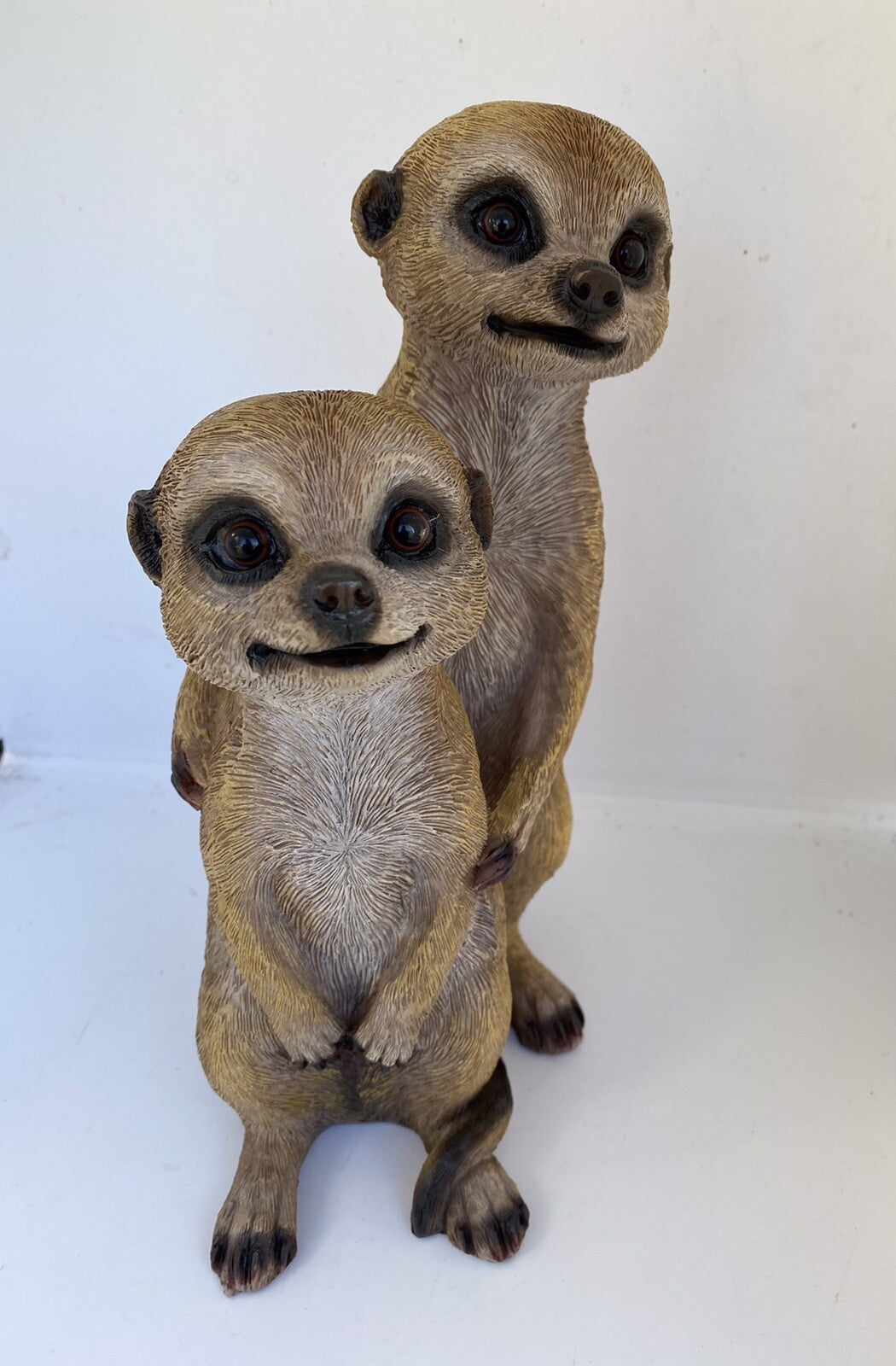 MEERKAT TWINS ANIMAL GARDEN  STATUE ORNAMENT SCULPTURE HOME DECOR