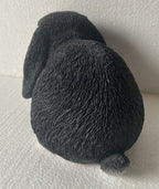 RABBIT BUNNY MINI LOP ANIMAL GARDEN STATUE ORNAMENT FIGURINE BLACK WHITE