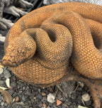 Concrete Python Snake Garden Statue Realistic Reptile Outdoor Ornament