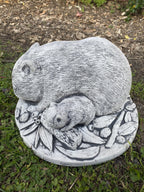 Australian Wombat With Baby Garden Statue Animal Concrete Australian Made