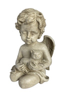 CAT MEMORIAL STATUE DOG PUPPY WITH WINGS PLAQUE  ORNAMENT