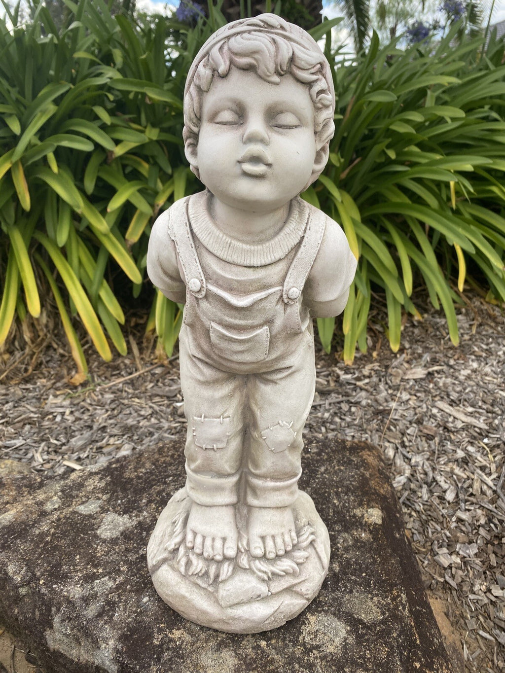 Boy And Girl First Kiss Garden Statue Figurine Sculpture Ornament Children 50 cm