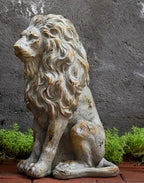 Lion Statue Guardian Garden Ornament Sculpture Chinese Feng Shu Antique 53cm