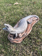 Blue Tongue Lizard Statue Ornament Animal Cement Concrete Garden Australian Made