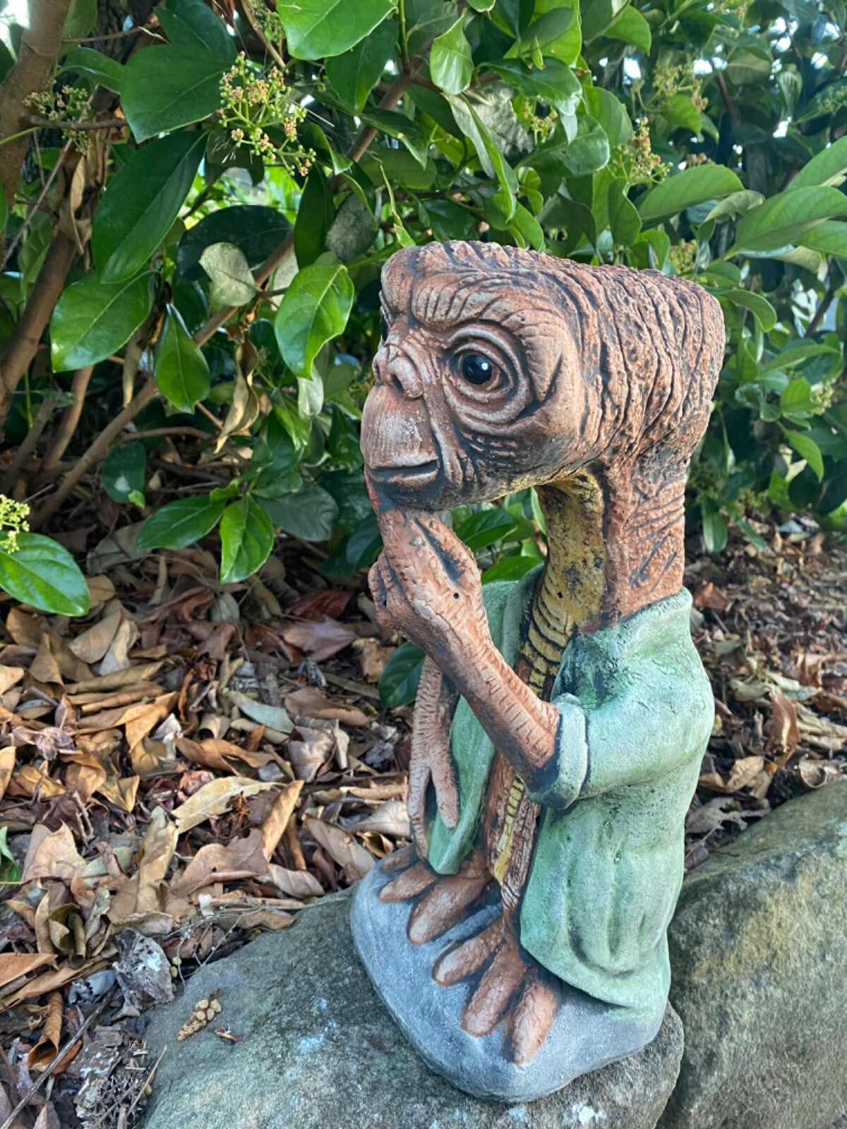 E T Phone Home Garden Statue Ornament Animal Concrete Cement Australian Made