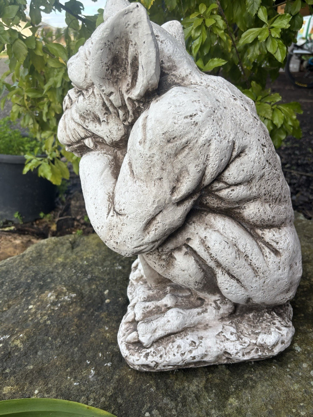 Gargoyle With Shield ,Gargoyle with Sword Garden Statue Ornament 46 cm High