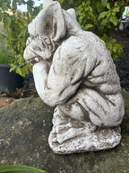 Gargoyle With Shield ,Gargoyle with Sword Garden Statue Ornament 46 cm High