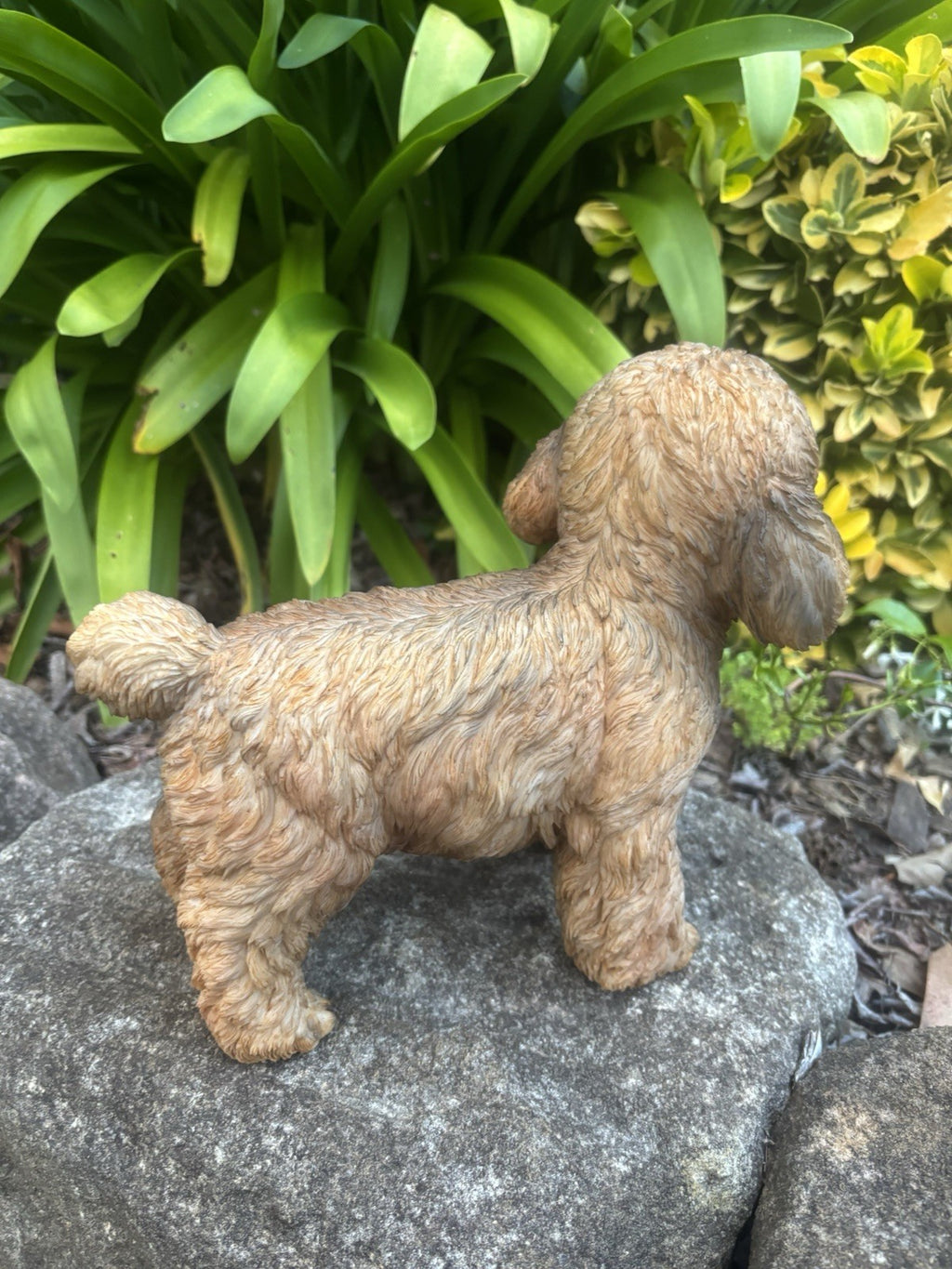 Cavoodle Resin Dog Garden Statue – Cute Dog Ornament