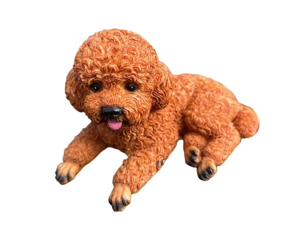 CAVOODLE SPOODLE POODLE STATUE APRICOT PUPPY DOG ANIMAL GARDEN ORNAMENT