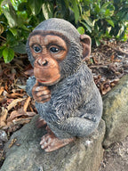 Monkey Chimpanzee Concrete Garden Statue – Australian Made