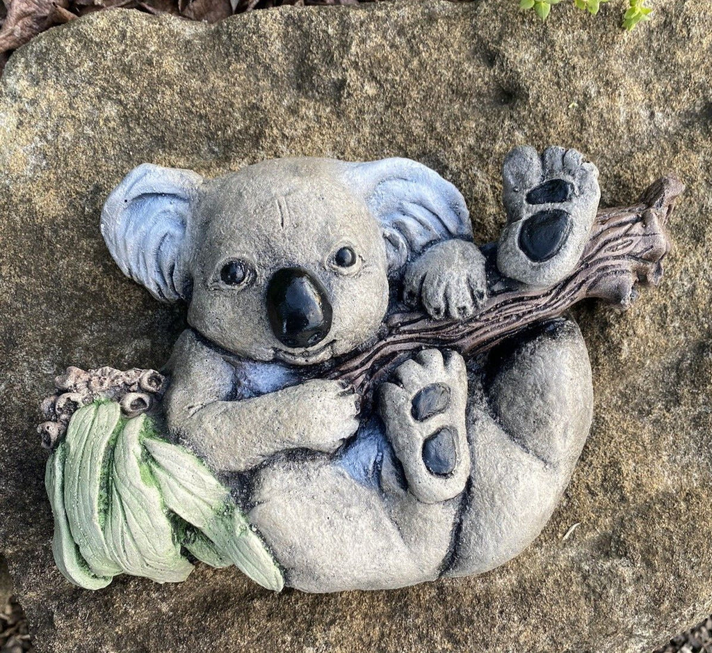 Koala Hanging Wall Plaque Garden Statue Ornament Animal Concrete Australian Made