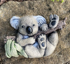 Koala Hanging Wall Plaque Garden Statue Ornament Animal Concrete Australian Made