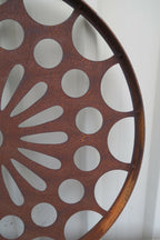 Metal Disc Circle Hanging Wall Art 60 cm Round Rustic Home Outdoor Garden