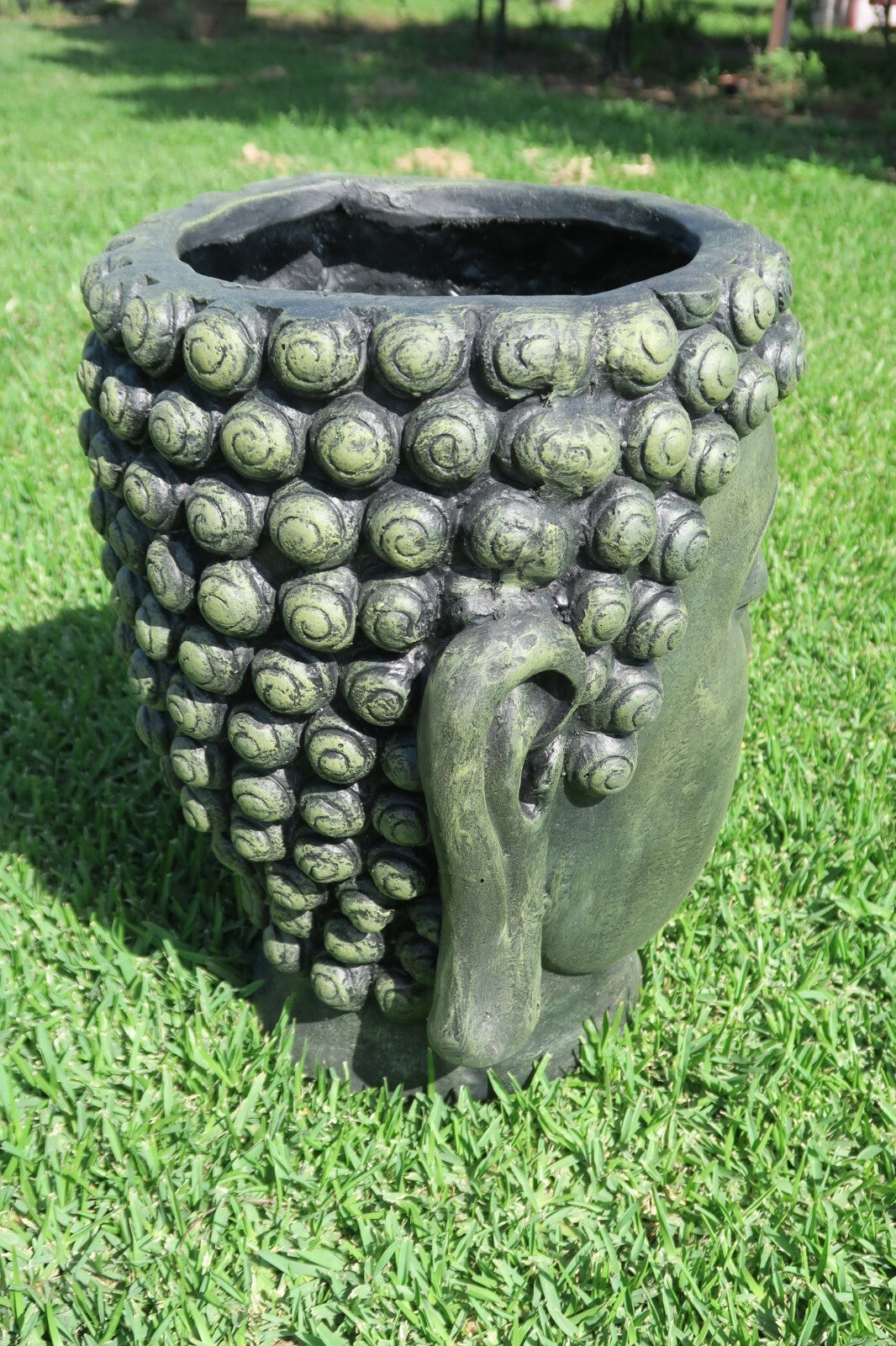 THAI BUDDHA HEAD PLANTER FLOWER POT ORNAMENT 42CM