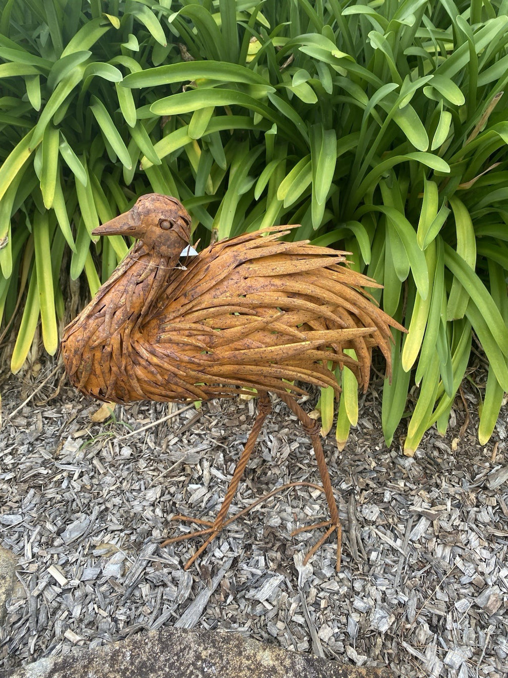 Set of 2 Rustic Metal Emu Garden Statues | Australian Outdoor Garden Ornaments