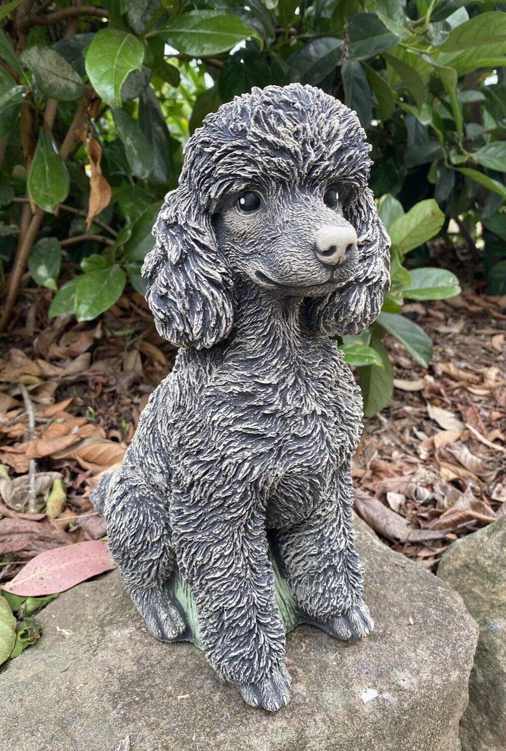 Poodle Dog Statue - Concrete Garden Ornament