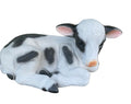 46cm Sitting Cow Ornament Statue Figurine Garden Sculptures Farm Animal Black