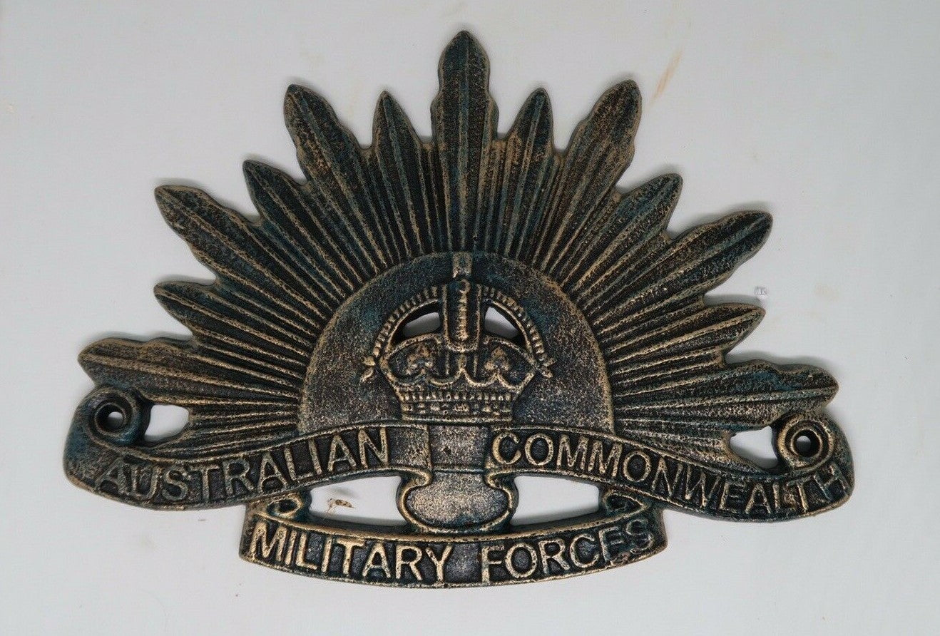 Australian Commonwealth Military Forces Cast Iron Hanging Sign Reproduction