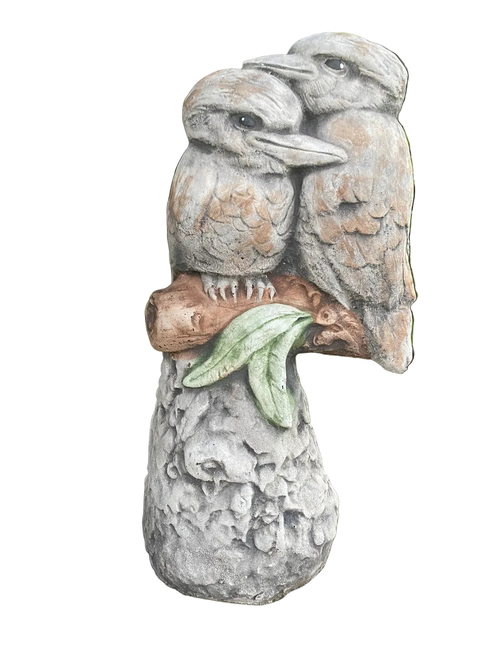 Twin  Kookaburra Bird Statue Ornament Animal Concrete Garden Australian Made