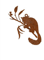 Possum Silhouette Rust Corten Steel Metal Garden Wall Art Hanging  Home 28cm H