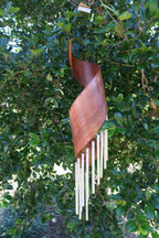 Bamboo Wind chimes Garden windchime wind chime Swirly made from Bamboo Leaf