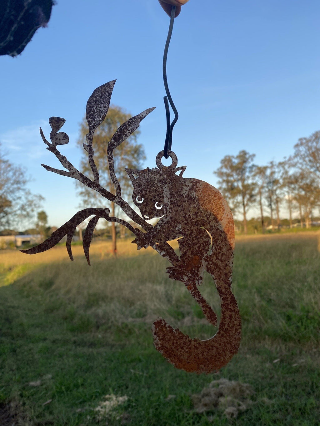 Possum Silhouette Rust Corten Steel Metal Garden Wall Art Hanging  Home 28cm H