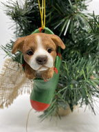 Staffordshire Staffy  Dog Puppy Christmas Xmas Tree Decoration Statue Home