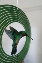 3D HUMMING BIRD WIND CHIME SPINNERS SWIVEL TWISTER GAZING BALL WITH SPIRAL TAIL