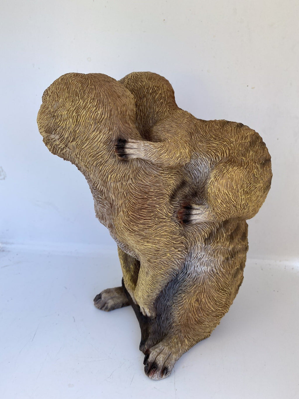 MEERKAT WITH BABY ANIMAL GARDEN  STATUE ORNAMENT SCULPTURE HOME DECOR