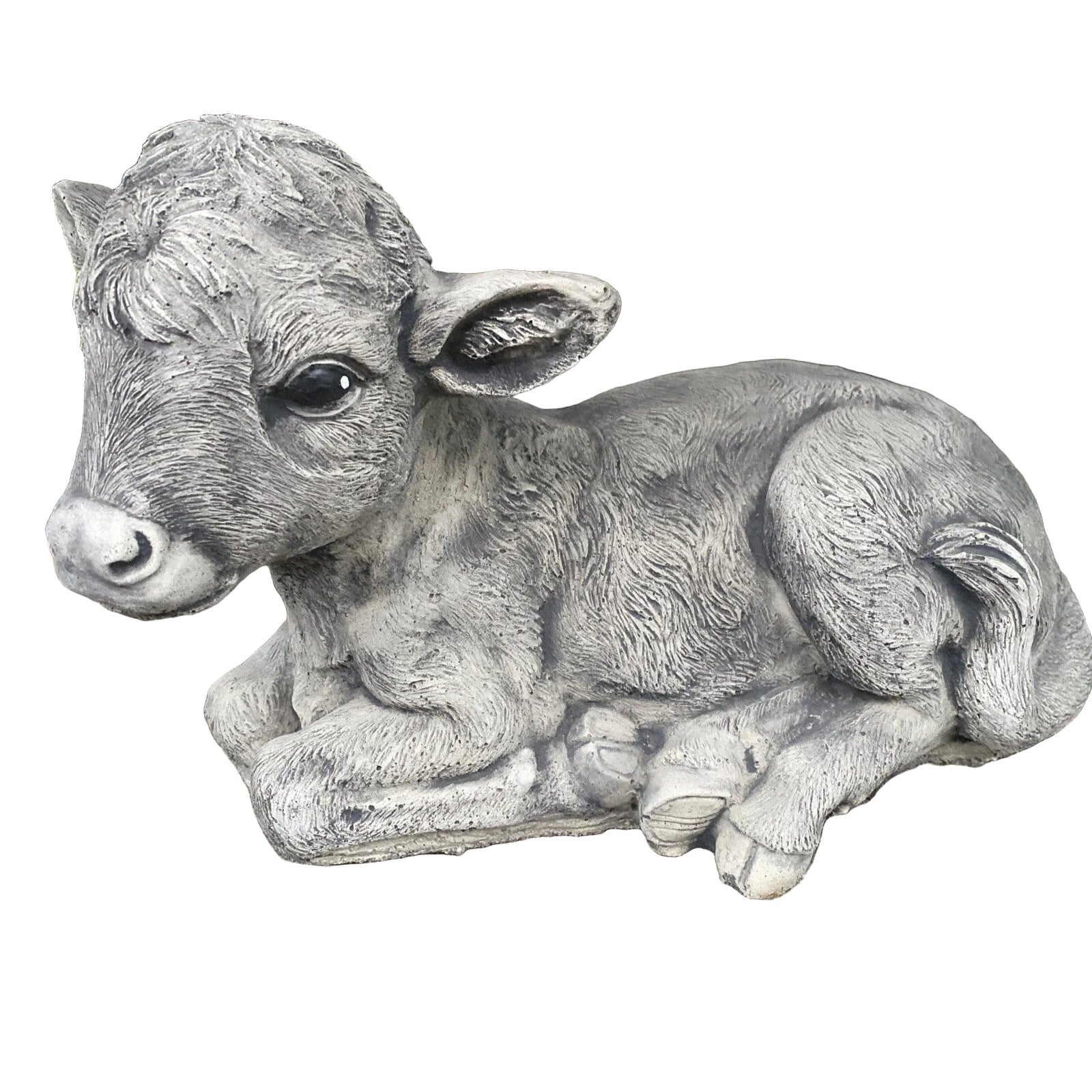 Cow Calf Statue Ornament Farm Animal Concrete Cement Garden Australian Made