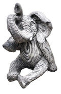 Concrete Elephant Garden Statue – Outdoor Cement Elephant Ornament – Garden Deco