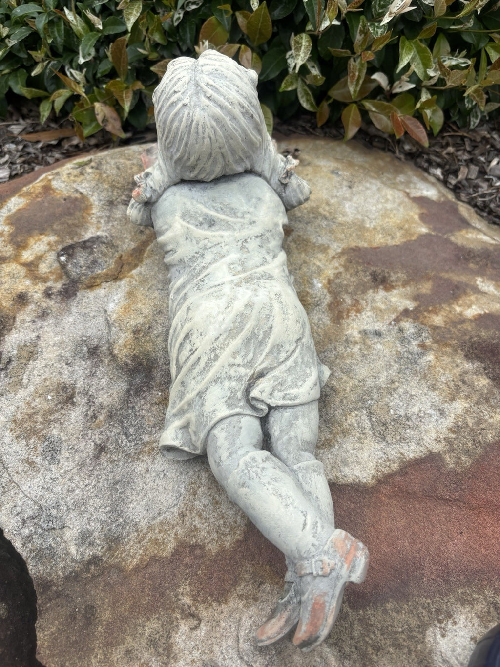 Girl Reading A Book Statue Ornament Concrete Garden Australian Made
