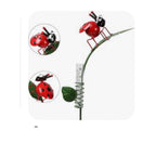 RAIN GAUGE RED LADY BUG ON A LEAF STAKE GARDEN DECOR