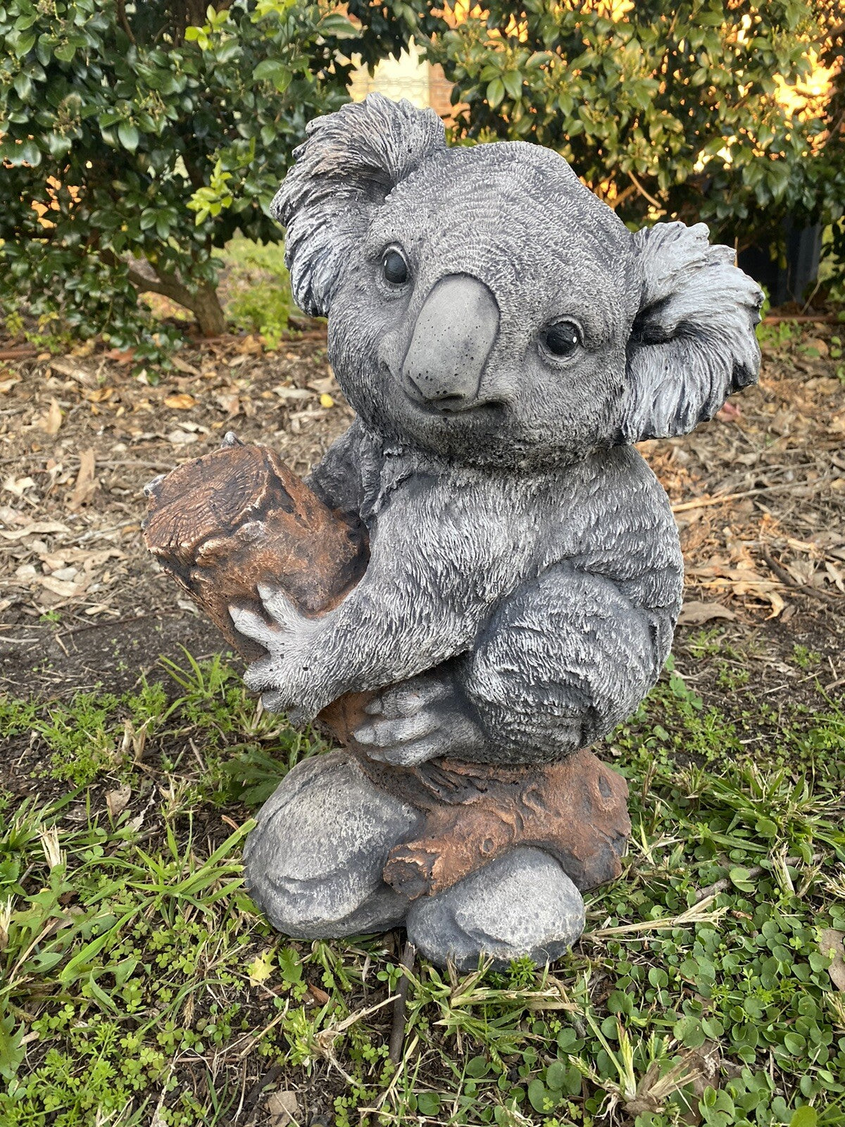 Koala On Branch Statue Ornament Animal Concrete Cement Garden Australian Made