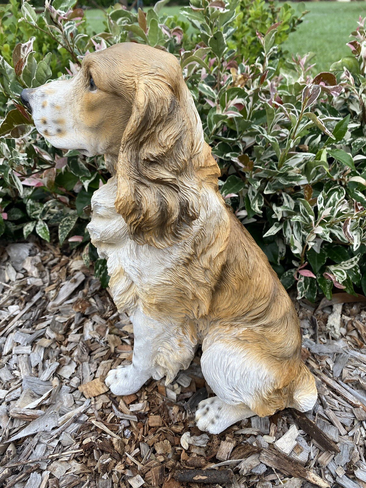 SPRINGER SPANIEL DOG ANIMAL GARDEN STATUE ORNAMENT FIGURINE SCULPTURE