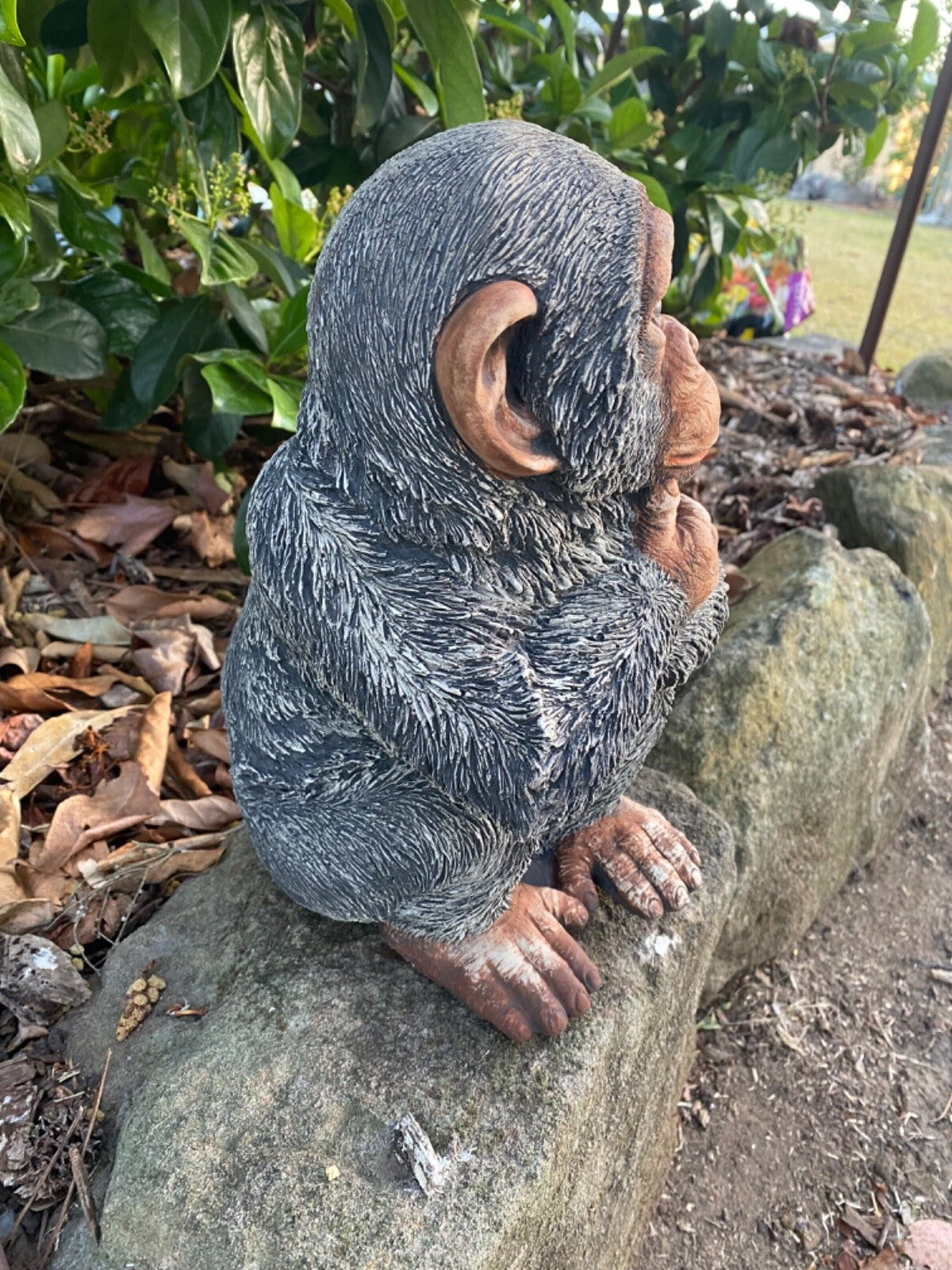 Monkey Chimpanzee Concrete Garden Statue – Australian Made