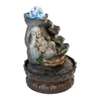 HAPPY BUDDHA  DRIFT WATER FEATURE FOUNTAIN INDOOR OUTDOOR BENCH TOP HOME DECOR