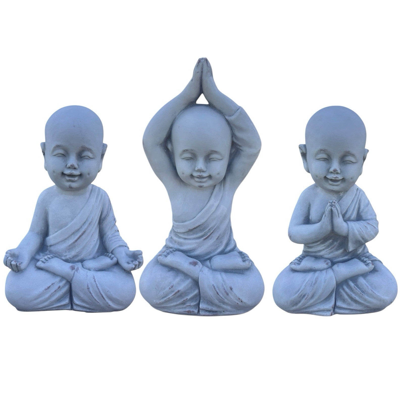 Buddha Monk Garden Statue Ornament Outdoor Decor 3 Styles Available