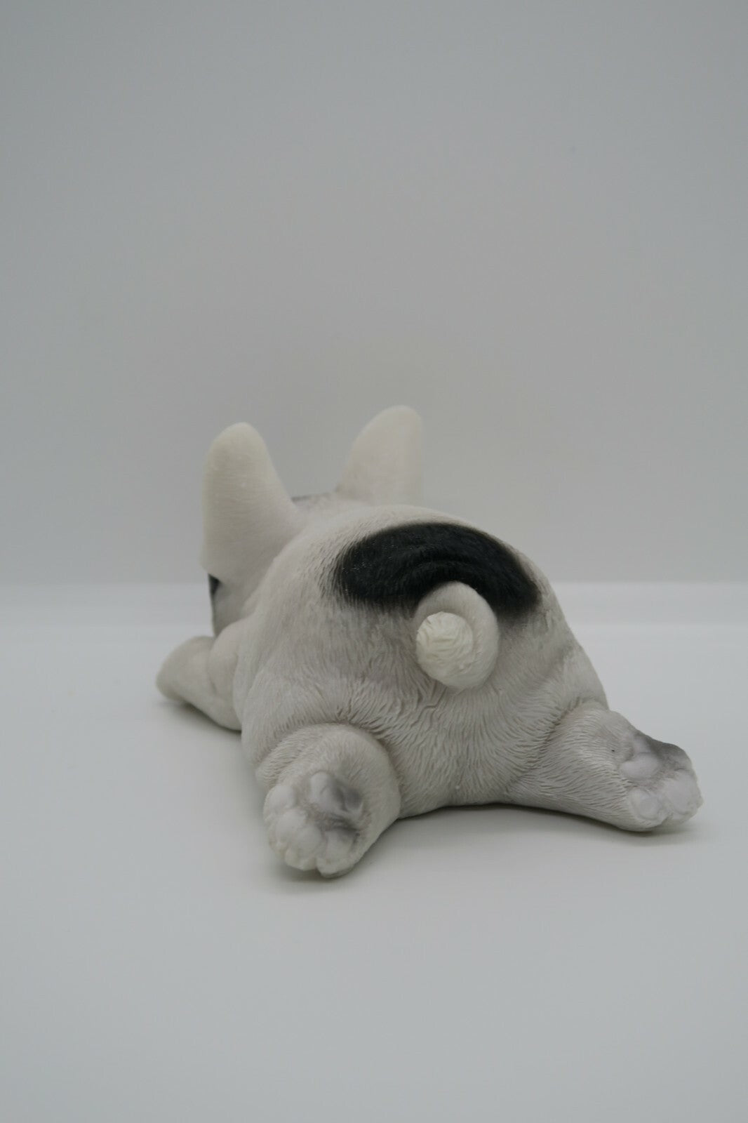 French Bulldog Statue Lay Dog Memorial Ornament Frenchie Home Decor Black White