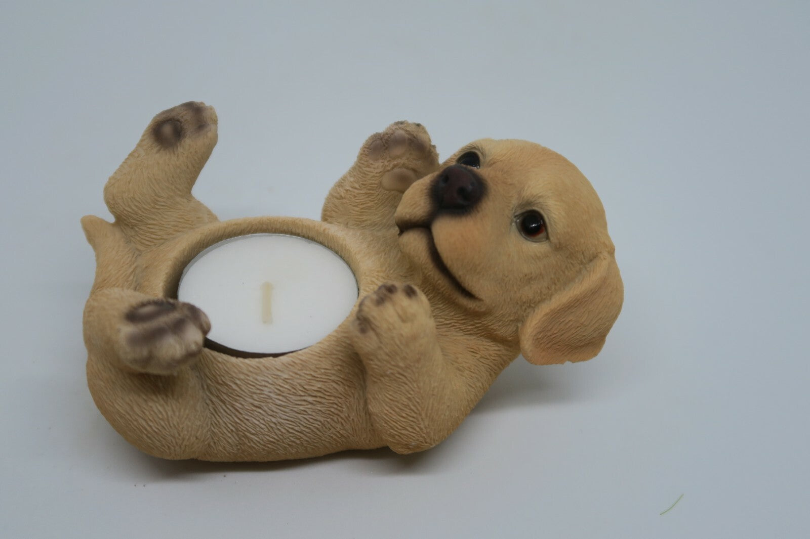 Tea light candle holders Gold Labrador statue ~Ornament ~ Home Decor